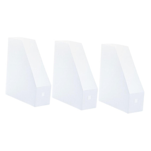 3Pcs Clear File Organizer with Writable Label Area for Office and School Desktop Storage