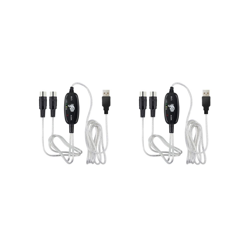 2X Usb To Midi 5Pin Cable Converter 2In 1 To Pc Audio Output Editing For Piano Electronic Electronic Musical Instruments 6031896191590