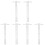 6 Pcs T Shape Rulers With Double Scale Plastic Measuring Tool 2