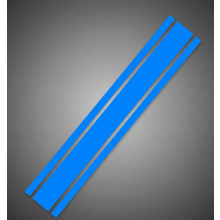 (Blue) Racing Style Stripes Car Stickers Waterproof Sunproof PVC Material for Cars SUVs