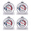 4Pc Refrigerator Thermometer, with Red Indicator Thermometer for Freezer Refrigerator Cooler with Hanging Hook and Stand 1