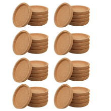 40 Pcs Cork Coaster for Beverage Coasters, Heat-Resistant Water Reusable Natural Round Coasters for Restaurants and Bars