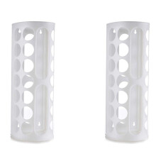 2X Multipurpose Folding Garbage Bag Storage Box Wall Hanging Environmental Protection Plastic Bag Extraction Box White