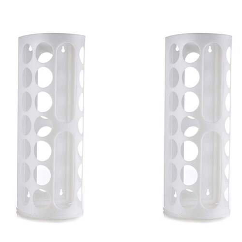 2X Multipurpose Folding Garbage Bag Storage Box Wall Hanging Environmental Protection Plastic Bag Extraction Box White