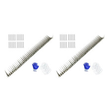 2X Anti Rat Snake Squirrel Baffle Blocks the Rat Crawling Natural Gas Water Pipe Air Conditioning Stab Cover Spikes 1m