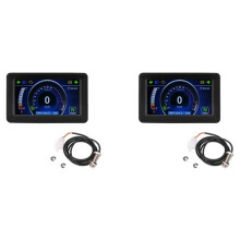2X Strumento Multifunzione per Tachimetro Sostituibile con Display LCD Universale per Moto per Motocicletta Da 1,2,4 Cilindri