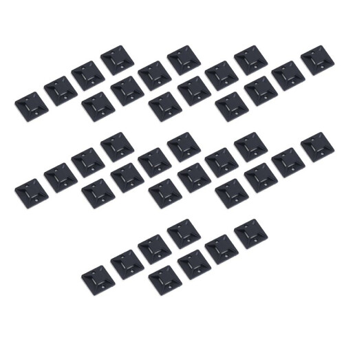1000 Supporto per Base Autoadesiva per Supporto per Fascette per Cavi 20 x 20 x 6mm