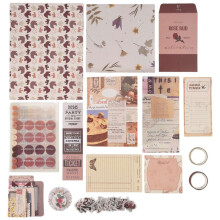Kit de Scrapbook EstéTico, Kit de Junk Journal com Journaling/Scrapbooking Suprimentos, Presente para Garota Adolescente (Brownies de Cacau)