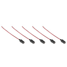 5X Car Charger Power Cigarette Lighter Female Socket Black W 26cm Cable