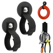 Magnetic Garage Hooks Heavy Duty Tool Holder with AntiSlip Rubber Coating, 3.46 Inch, 2PCS