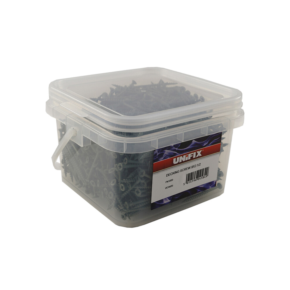 Photos - Nail / Screw / Fastener Unifix Decking Screws Pozi Csk Head Green Coating 8G x 2" - Box of 2