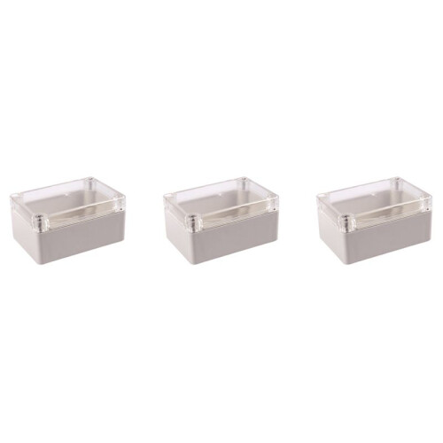 3X Couverture Transparente Plastic Electronic Project Boite de Jonction 100 x 68 x 50mm