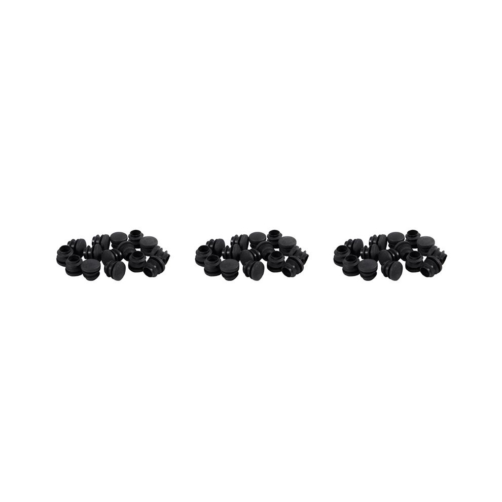 45Pcs Black Plastic Blanking End Cap Round Tube Insert Pipe Bung 16Mm 6032575306205