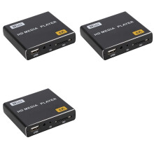 3X 4K HDD Media Player 1080P Horizontal and Vertical Digital Video Player with USB Drive/ Cards US Plug