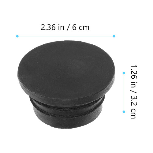 2Pcs Rubber Pool Ladder Plugs Black Replacement Bumpers Easy Install 1