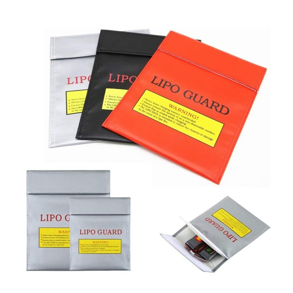 Lipo Safe Bag Fireproof Waterproof Rc Lipo Battery Charging And Storage Sack 18X23cm Black 9169991333540