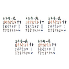 125Pcs 1:87 Figurine Dipinte Figure Miniature di Ferrovieri con Benna E Scaletta