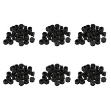 Round Table Chair Leg Tube Pipe Insert End Cap 19mm Dia 180Pcs Black