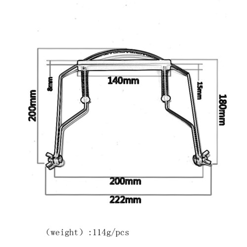 10 Fori Porta Armonica In Metallo Supporto Collo Nero 1