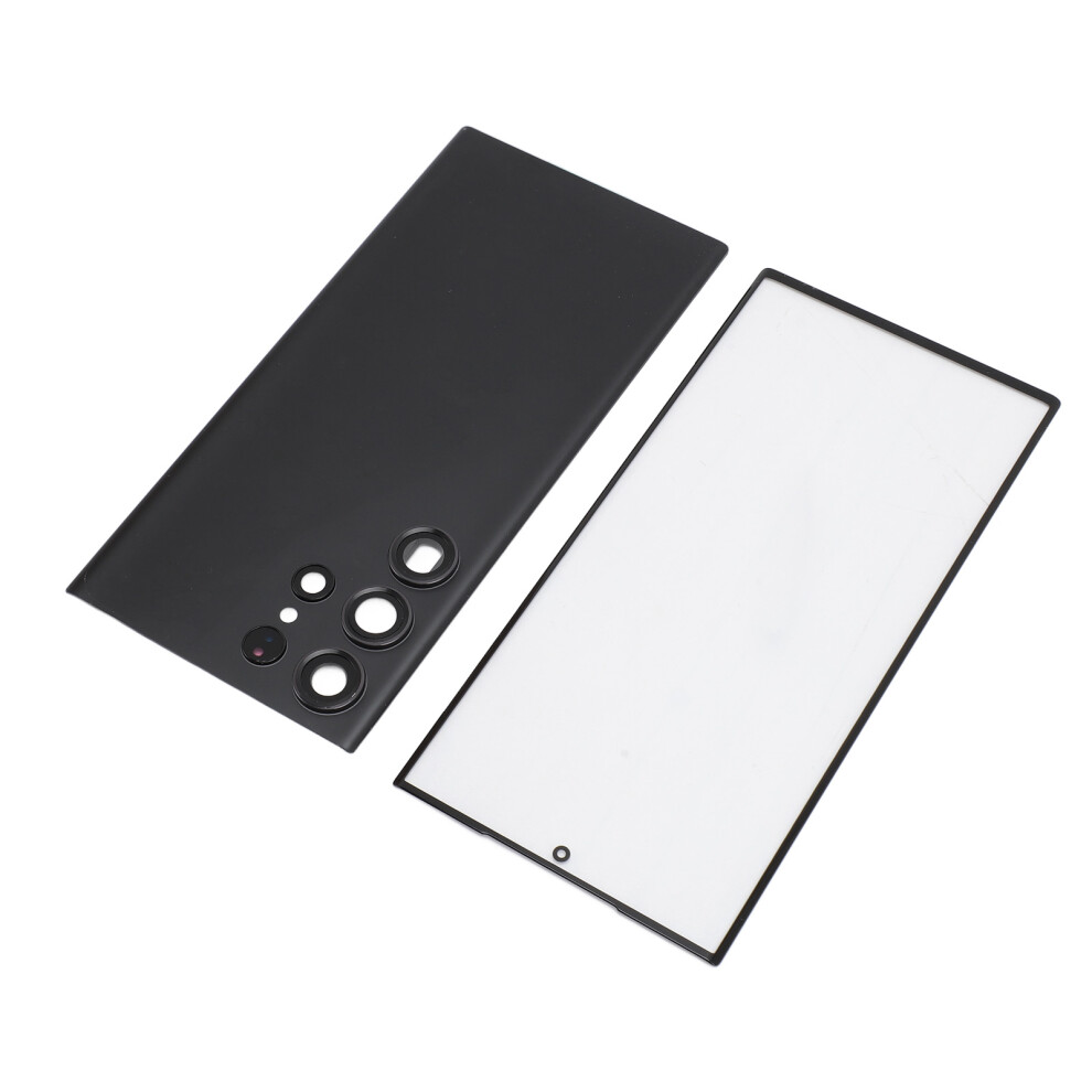 Phone Back Glass Cover Front Glass Outer Screen With Pre Installed Camera Lens Black 4911393396662