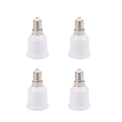 4X E14 to E26 E27 Adapter Chandelier Light Socket E14 to Medium Socket E26 E27 Converter Bulb Base Adapter Converter