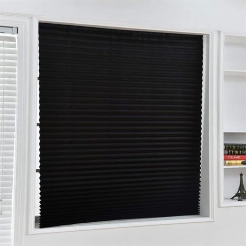 Temporary Stick On Window Blinds Pleated