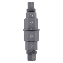 Sexaxelverktyg för Motorcykel Framaxelhjul 12 14 17 19 22 24mm 6 i 1 Motorcykelspindel Adapterverktyg 3/8 Tum