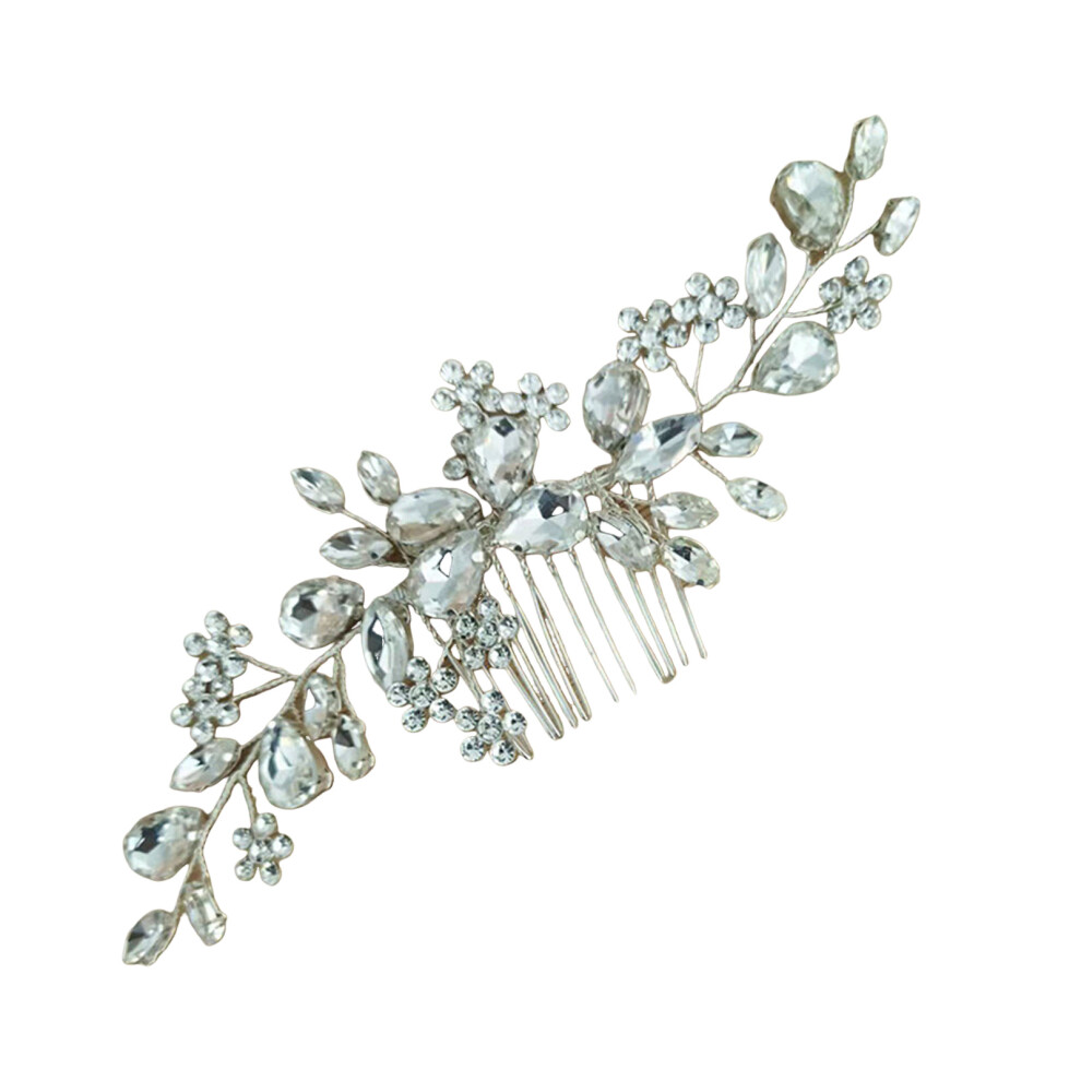 Penghui-Toys Hair Jewelry Headdress Hair Comb Handmade Shiny Rhinestones Alloy Headwear For Women Girls And Hairdressing Salon