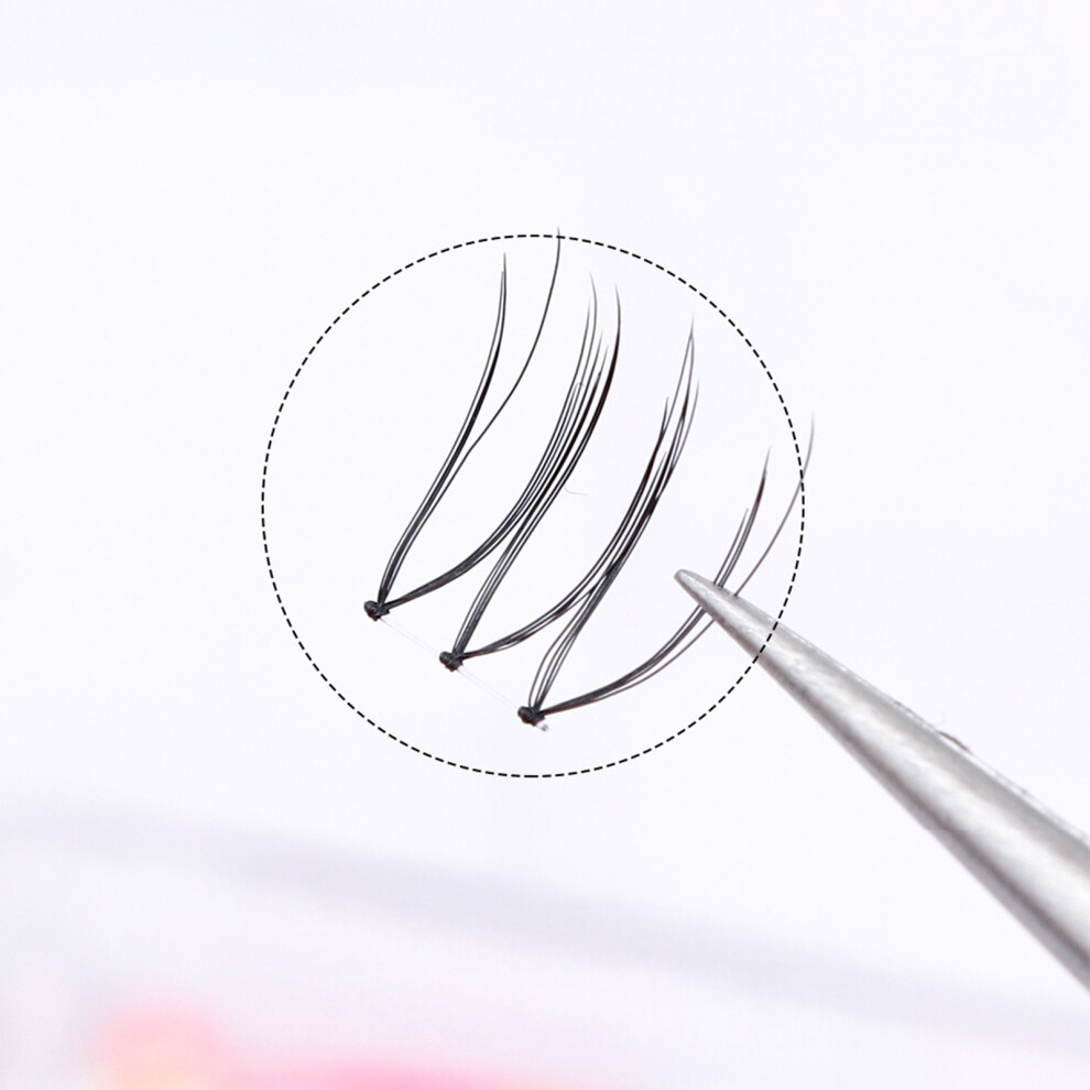 Bright-Home (Transparent Slut) U Shape Seamless Lashes Extension Thin Band 3D Effect Individual Lashes For Beginner & Proficients Friendly