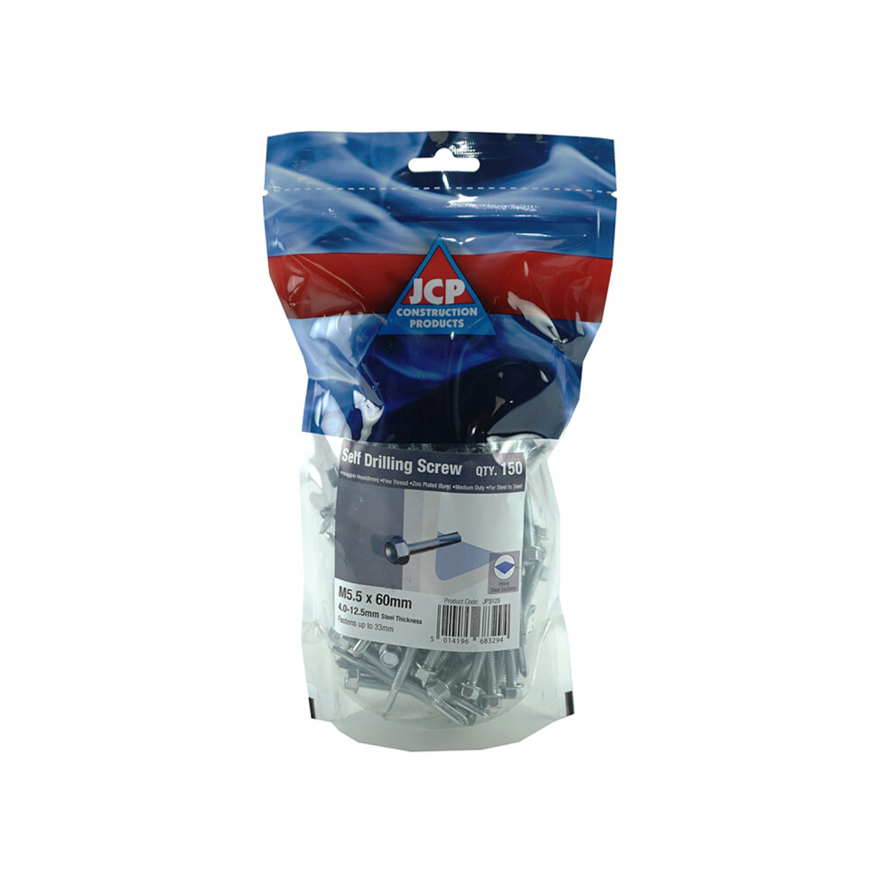 Jcp Fixings Metalfix Self-Drilling Screws 5.5 X 70Mm - Fjpomfh55070 - Box Of 750 5014196683300