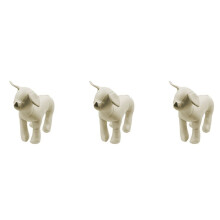 3X Leather Dog Mannequins Standing Position Dog Models Toys Pet Animal Shop Display Mannequin White S