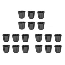 Canele-Form, Cannele-Muffinbecher, 18-Teilige Antihaft-Cannele-Form, Grau-Schwarze Canneles