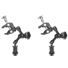 2X Magic Arm 7 Inch Articulating Friction Arm Super Clamp Adjustable Rod Clamp Pliers Clip for Dslr Camera Rig