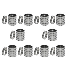 60 Pack 4 Inch Double Rolled English Muffin Rings, Stainless Steel Crumpet Rings, Tart Rings, Round