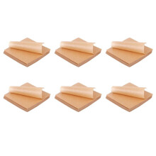 3000 PeçAs Assadeiras de Papel Pergaminho Cru, Pergaminho Pré-Cortado Antiaderente de 4X4 Polegadas, Perfeito para Embrulho
