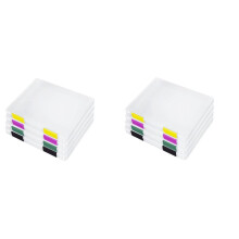 Custodia per Progetti Portatile con File A4 da 8 Pezzi, Scatola Portafile A4 Portatile In Plastica per Album di Ritagli, per Carta da Lettere da