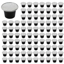 500 Sets Refillable Coffee Capsules Cup Disposable Coffee Capsules Packaging Cafe Supplies for Black