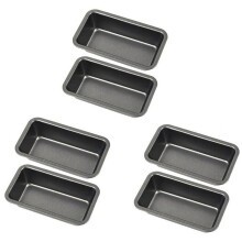 6Pcs Bread Pans for Baking Nonstick Carbon Steel Loaf Pan Tray Toast Mold Cake Loaf Pastry Toast Box Baking Pan Bakeware