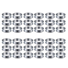 36 Pezzi Muffin Crostata Anelli Crostata Doppio Rotolo Muffin nel Acciaio Inox Rotondo nel Metallo Stampo per La Fabbricazione di