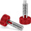 2 Packs Red Hand Retractable Spring Plunger with Knurled Handle M6 Type Quick Release Pins for Rolling Toolbox 1