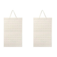 2X Organizer per Gioielli da Appendere, Portaorecchini da Appendere Pieghevole, Può Contenere Fino A 300 Paia per Ragazze e Donne, Beige
