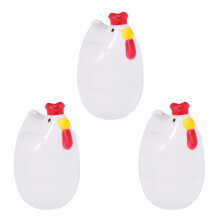 3X Chick-Shaped 1 Boiled Egg Steamer Steamer Pestle Microwave Egg Cooker Cooking Tools Kitchen Gadgets Accessories Tools
