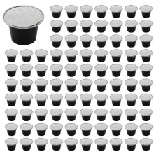 150 Sets Refillable Coffee Capsules Cup Disposable Coffee Capsules Packaging Cafe Supplies for Black