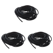 3X Tubing Exercise Rubber Resistance Band Catapult Dub Slingshot Elastic, Black 10M