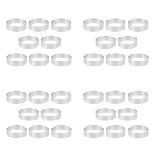 32PZ 8Cm Stampi per Tortine nel Acciaio Inossidabile Stampo per Torta Francese Mousse di Frutta Torta per Crostata per Torta Quiche