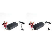 2X 14.6V 10A Iron Phosphate Battery Charger for 12.8V 4S Scooter Car Solar Storage Charger EU Plug