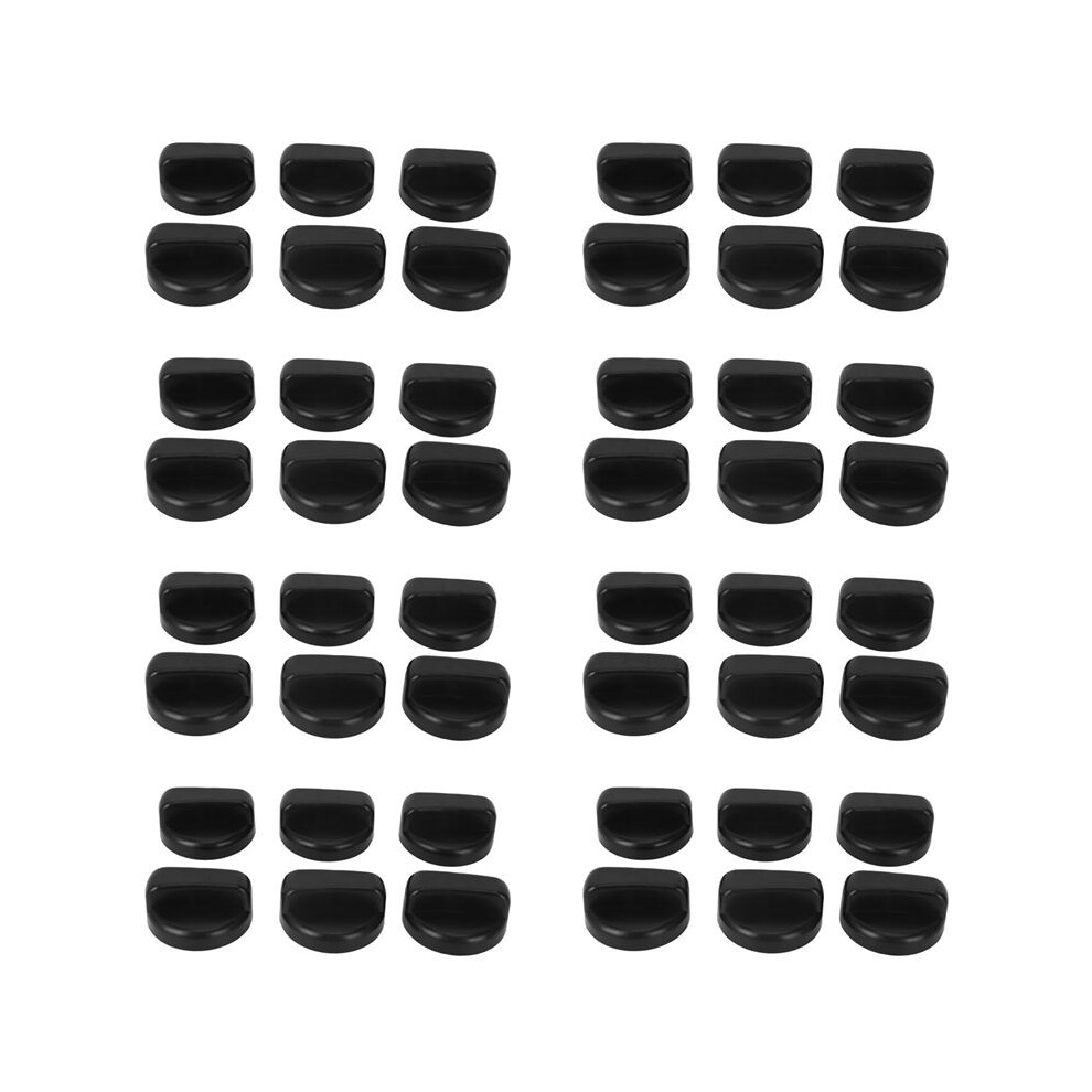 48 Pcs Kitchen Black Plastic Gas Stove Cooker Control Knobs 6032651196676
