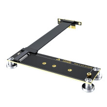 PCIE 4.0 X1 to M.2 NVMe SSD Magnetic Riser Card 16Gbps 10CM Extension Cable M.2 NVMe SSD to X1 Support Desktop PC