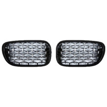 Diamond Car Front Bumper Kidney Grille Racing Grille dla  Serii 7 G11 G12 730li 740li 2016-2019 Czarny i Srebrny