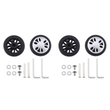 Luggage Wheels Replacement 50mm x 13mm Kits Universal Environmentally Friendly PU Luggage Repair 4 Pair